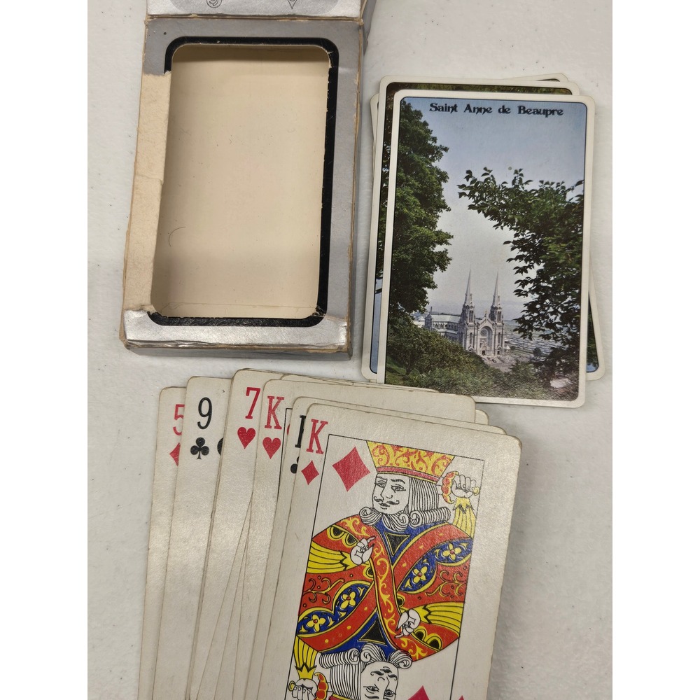Vintage Saint Anne de Beaupre Quebec Canada Souvenir Playing Cards Deck with Box